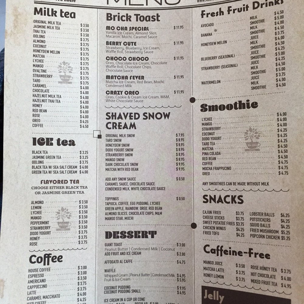 Mo Cha Tea House - Desserts Near Me - Beaverton, Oregon