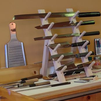 Matoi - Set of knives on display - Sushi Bars Near Me - San Diego, California Matoi - Set of knives on display - Sushi Bars Near Me - San Diego, California