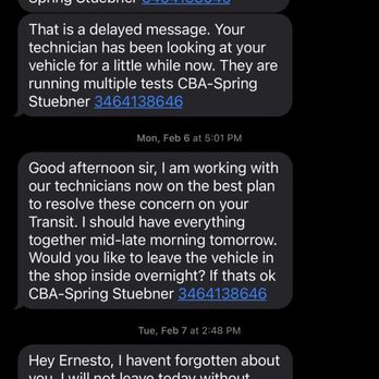 Christian Brothers Automotive Spring Stuebner - Robert telling me he will called Me and never did. Never went over any information. Never called me back that same day. - Auto Repair Near Me - Spring, Texas Christian Brothers Automotive Spring Stuebner - Robert telling me he will called Me and never did. Never went over any information. Never called me back that same day. - Auto Repair Near Me - Spring, Texas