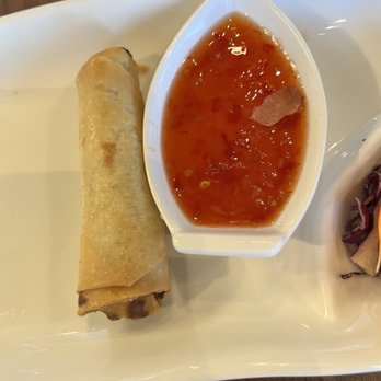 Thaicoon - What's left of the egg rolls. We devoured before taking a picture - Thai Near Me - Katy, Texas