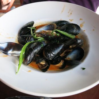 21 Steps Kitchen & Bar - Thai red curry broth mussels ($16) - Steakhouses Near Me - Whistler, British Columbia