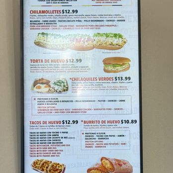La Hechizera Tortas - The breakfast menu - Tacos Near Me - Arlington, Texas La Hechizera Tortas - The breakfast menu - Tacos Near Me - Arlington, Texas
