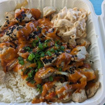 Da Bald Guy - Spicy pan fried poke $20 - Food Trucks Near Me - Kahuku, Hawaii