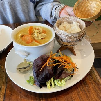 Golden Spoon - Sticky rice with yellow curry. - Thai Near Me - Manteca, California Golden Spoon - Sticky rice with yellow curry. - Thai Near Me - Manteca, California
