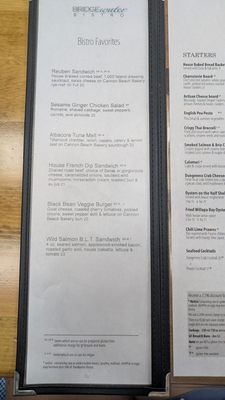 Menu photo 6 Bridgewater Bistro Astoria, OR