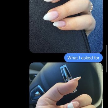 Ta Nail Salon - Top is what I asked for, bottom is what I received. - Nail Salons Near Me - Tucson, Arizona