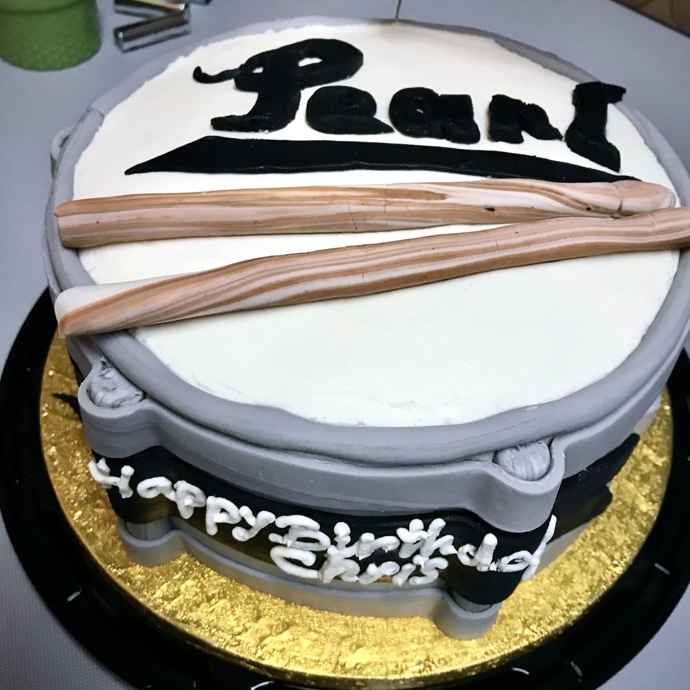 Two Sisters Bakery - Snare Drum Custom Made Birthday Cake - Custom Cakes Near Me - Madison, Wisconsin