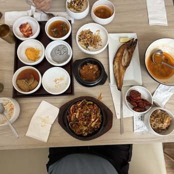 Sanbada - Spicy Pork set (bottom of pic) - Korean Near Me - Boston, Massachusetts Sanbada - Spicy Pork set (bottom of pic) - Korean Near Me - Boston, Massachusetts