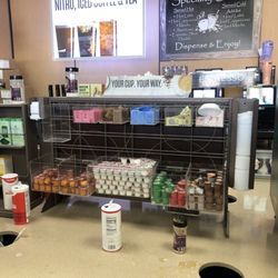 7-Eleven - No stirs. Out of some creamers. Dirty. Coffee not fresh or cold.