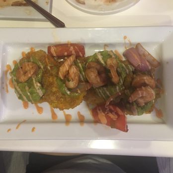 Bocas Grill Kendall - Tostones with shrimp and guacamole - Latin American Near Me - Miami, Florida Bocas Grill Kendall - Tostones with shrimp and guacamole - Latin American Near Me - Miami, Florida