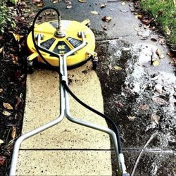 Handy Power Wash Service - Can you see where we cleaned...? Using our industrial grade cleaners and surface cleaner seeing results instantly.
