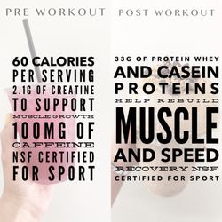 Pre & Post workout options