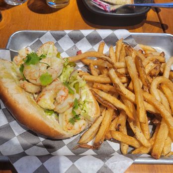 Proof Public House - Shrimp Roll + side of fries - Bars Near Me - Cleveland, Ohio Proof Public House - Shrimp Roll + side of fries - Bars Near Me - Cleveland, Ohio