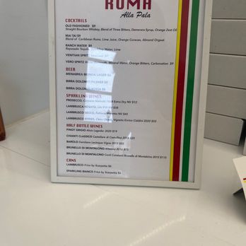 Roma Alla Pala - Drink menu - Pizza Near Me - Easton, Maryland Roma Alla Pala - Drink menu - Pizza Near Me - Easton, Maryland