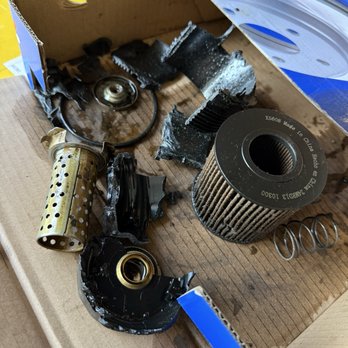 Take 5 Oil Change - This was the oil filter my mechanic had to cut out from the aluminum housing. - Oil Change Stations Near Me - Depew, New York Take 5 Oil Change - This was the oil filter my mechanic had to cut out from the aluminum housing. - Oil Change Stations Near Me - Depew, New York
