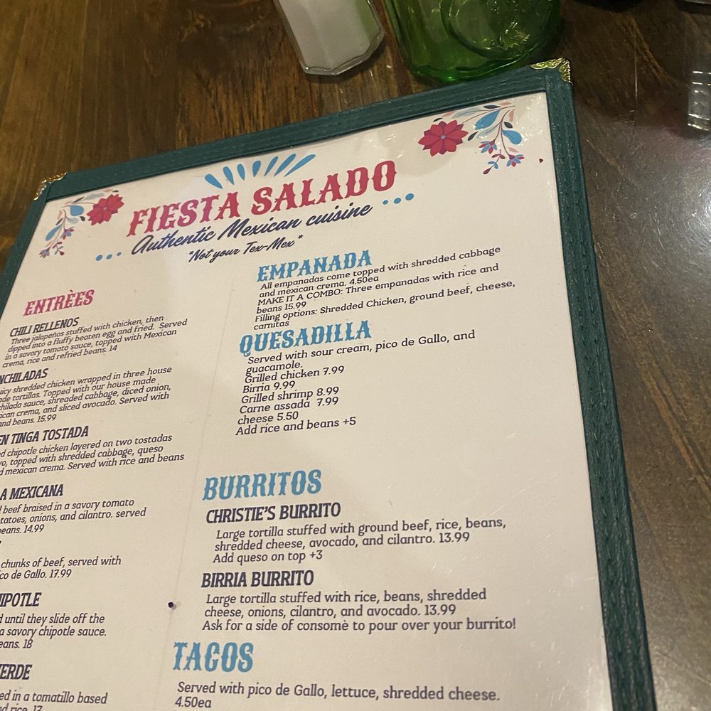 Fiesta Salado - Menu - Mexican Near Me - Salado, Texas Fiesta Salado - Menu - Mexican Near Me - Salado, Texas