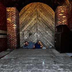 Ship Island Excursions - Heavy duty Game of Thrones style door of the fort.