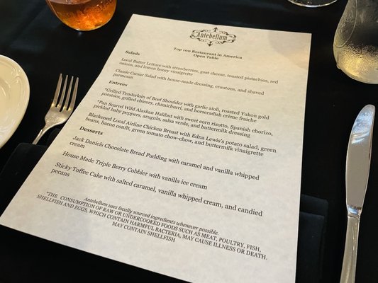 Menu photo 2 Antebellum Flowery Branch, GA