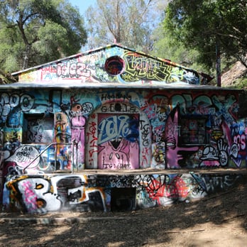 Murphy Ranch Trail - Powerhouse. All the doors and windows are now boarded up, but at least it's not fenced off. - Hiking Near Me