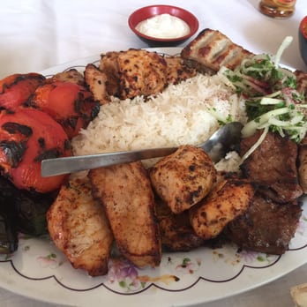Mini Kabob - Closeup of the combo plate - Armenian Near Me - Glendale, California