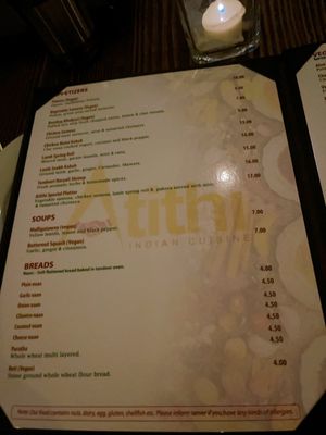 Menu photo 3 Atithi Indian Cuisine Brooklyn, NY Menu photo 3 Atithi Indian Cuisine Brooklyn, NY