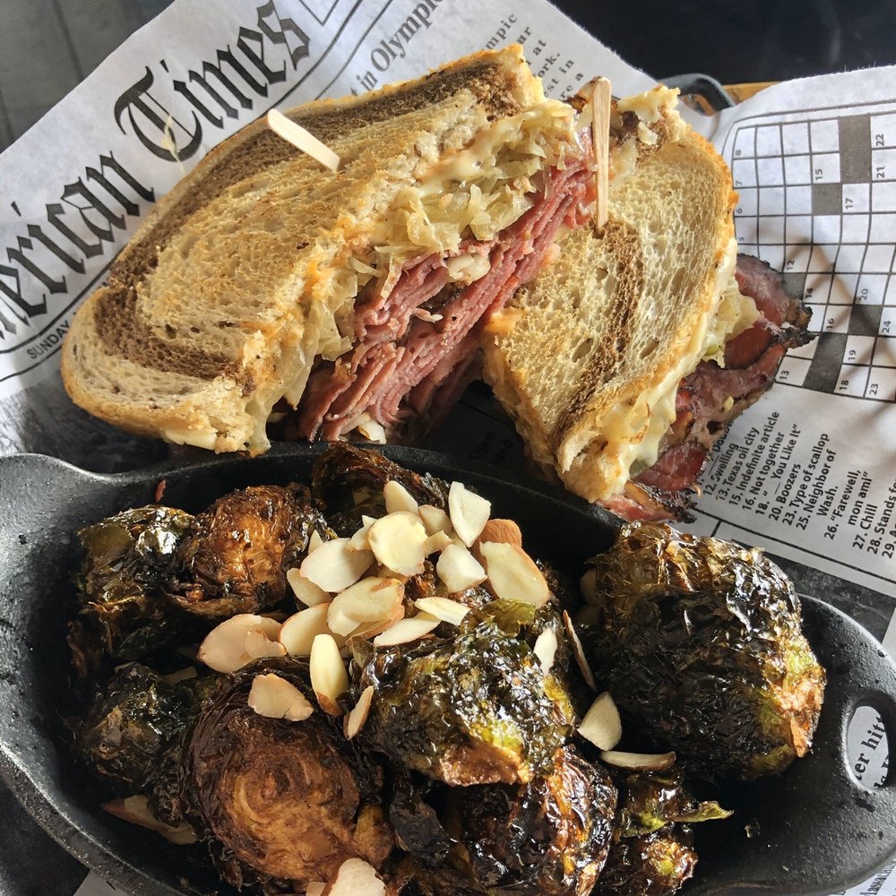 Weller's Bistro - Rueben Sandwich with a side of Brussels Sprouts- must try! - German Near Me - Layton, Utah Weller's Bistro - Rueben Sandwich with a side of Brussels Sprouts- must try! - German Near Me - Layton, Utah