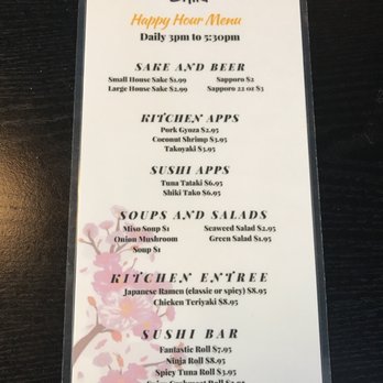Shiki Sushi & Grill - Happy Hour Menu - Sushi Bars Near Me - Kennewick, Washington