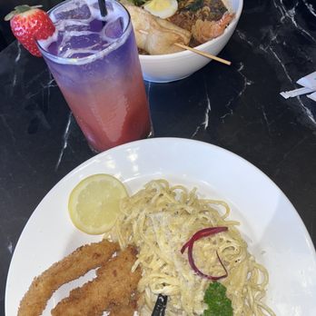 The Cream - Seafood ramen and shrimp alfredo pasta - Korean Near Me - Duluth, Georgia The Cream - Seafood ramen and shrimp alfredo pasta - Korean Near Me - Duluth, Georgia
