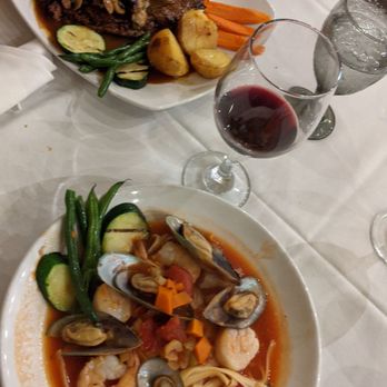 Papillon - Grilled Angus Ribeye Special seafood pasta - French Near Me - Fremont, California