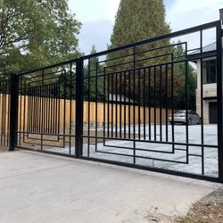 Allied Fence - custom black metal gate