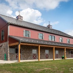 A B Martin - ABSeam Panel roof and ABM Panel Colonial Red