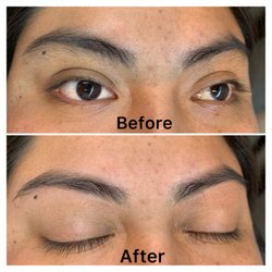 Eyebrow Threading Station - Before And After pictures of eyebrows