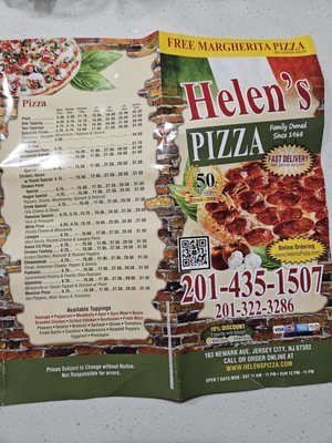 Menu photo 2 Helen's Pizza Jersey City, NJ Menu photo 2 Helen's Pizza Jersey City, NJ
