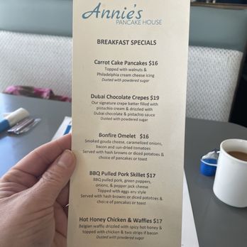 Annie's Pancake House - Menu 5/1/2026 - Breakfast & Brunch Near Me - Mount Prospect, Illinois Annie's Pancake House - Menu 5/1/2026 - Breakfast & Brunch Near Me - Mount Prospect, Illinois