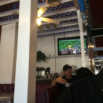 Omelette Inn - One of the two wall mounted tv's - Breakfast & Brunch Near Me - Long Beach, California