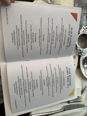 Menu photo 2 Mad Hatters Afternoon Tea London, XGL Menu photo 2 Mad Hatters Afternoon Tea London, XGL