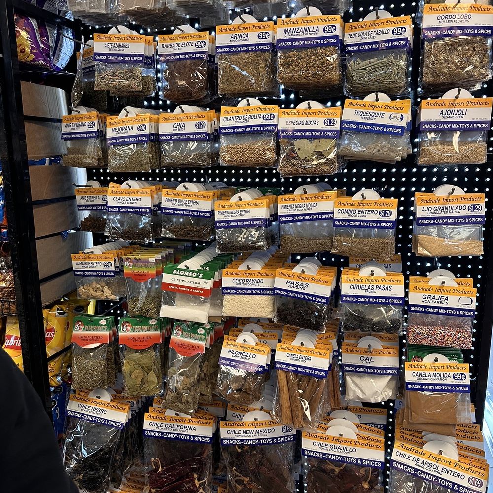 a shelf of dried herbs a shelf of dried herbs