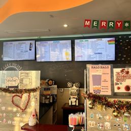 the menu and cute decor