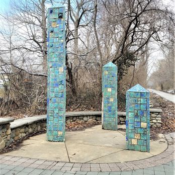 Blind School Gateway - "Here Comes Everybody" by artist Tim Ryan (2001) in the plaza - Public Art Near Me - Indianapolis, Indiana Blind School Gateway - "Here Comes Everybody" by artist Tim Ryan (2001) in the plaza - Public Art Near Me - Indianapolis, Indiana
