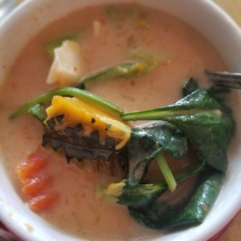 Tina's Garden Cafe - Veggie coconut soup - Thai Near Me - Hilo, Hawaii