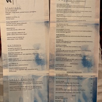 La Vie - Igloo Menu - Cocktail Bars Near Me - Washington, DC, District of Columbia
