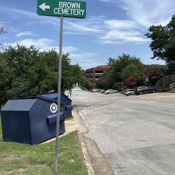 Brown Cemetery - Sign on Castle Ridge Road - Funeral Services & Cemeteries Near Me - Austin, Texas