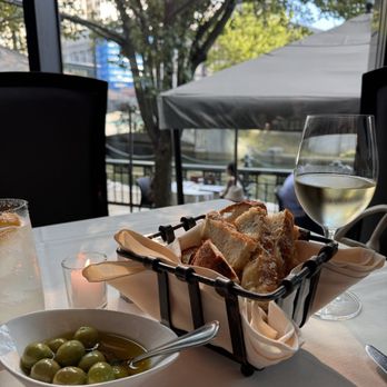 Cafe Nuovo - Bread and olives - New American Near Me - Providence, Rhode Island