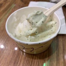 Lemon sorbet with Mint/Basil gelato