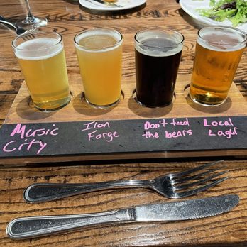 Local Goat - Flight of local beers! - New American Near Me - Pigeon Forge, Tennessee