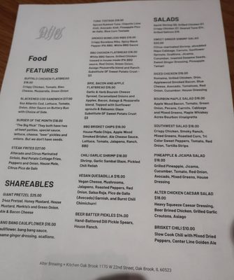 Menu photo 6 Alter Brewing + Kitchen Oak Brook, IL