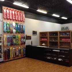 Bakersfield Skateboard Company - Board wall and accessories display case.