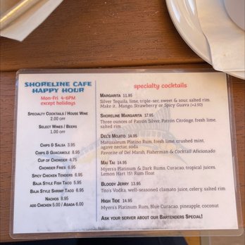 Shoreline Cafe - Menu - Seafood Near Me - Santa Barbara, California