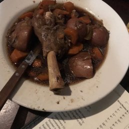 Lamb shank- yes, he loved them.