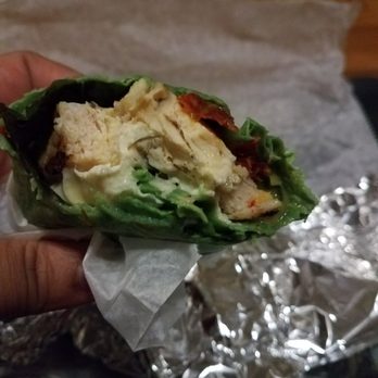 H-Yard Gourmet Deli - H-Yard wrap on spinach (chicken breast, mozzarella cheese, sundried tomatoes, avocado, honey mustard sauce) - Delis Near Me - New York, New York H-Yard Gourmet Deli - H-Yard wrap on spinach (chicken breast, mozzarella cheese, sundried tomatoes, avocado, honey mustard sauce) - Delis Near Me - New York, New York